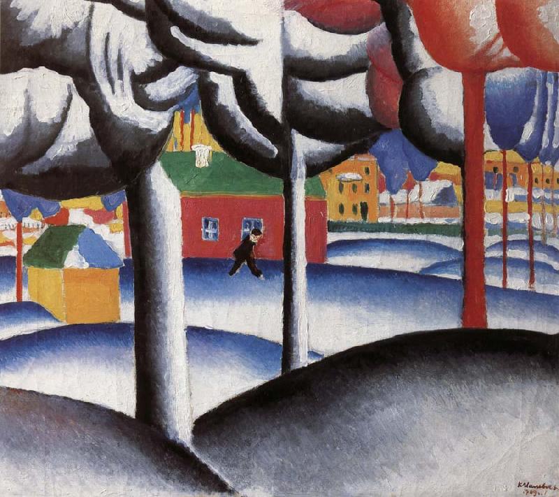 Kasimir Malevich Landscape Norge oil painting art